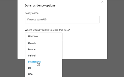 Choose from multiple server locations