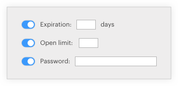 Secure file sharing with encrypted links